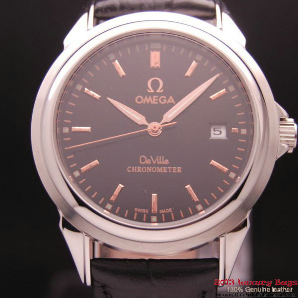 OMEGA DE VILLE Chronometer Steel on Black Strap OM77304 OMEGA DE VILLE Chronometer Steel on Black Strap OM77304