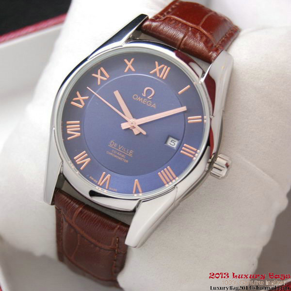 OMEGA DE VILLE Co-AXIAL CHRONOMETER Steel on Black Leather Strap OM77009 OMEGA DE VILLE Co-AXIAL CHRONOMETER Steel on Black Leather Strap OM77009