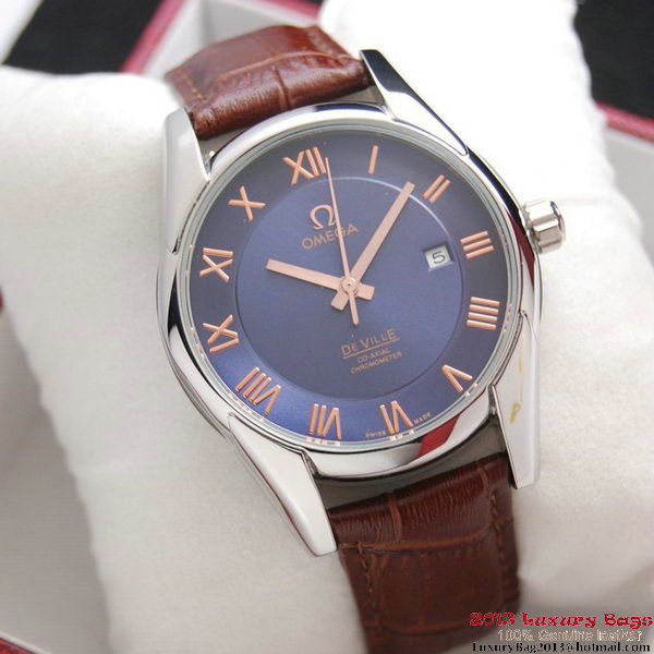 OMEGA DE VILLE Co-AXIAL CHRONOMETER Steel on Black Leather Strap OM77009 OMEGA DE VILLE Co-AXIAL CHRONOMETER Steel on Black Leather Strap OM77009