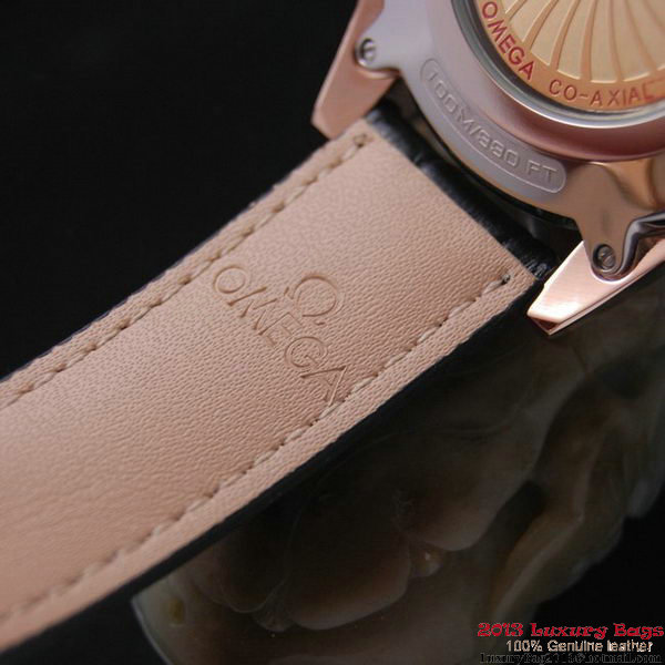 OMEGA DE VILLE HOUR VISION ANNUAL CALENDAR Red Gold on Black Leather Strap OM77120 OMEGA DE VILLE HOUR VISION ANNUAL CALENDAR Red Gold on Black Leather Strap OM77120