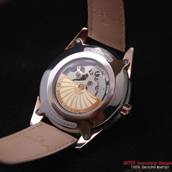 OMEGA DE VILLE HOUR VISION ANNUAL CALENDAR Red Gold on Black Leather Strap OM77120 OMEGA DE VILLE HOUR VISION ANNUAL CALENDAR Red Gold on Black Leather Strap OM77120