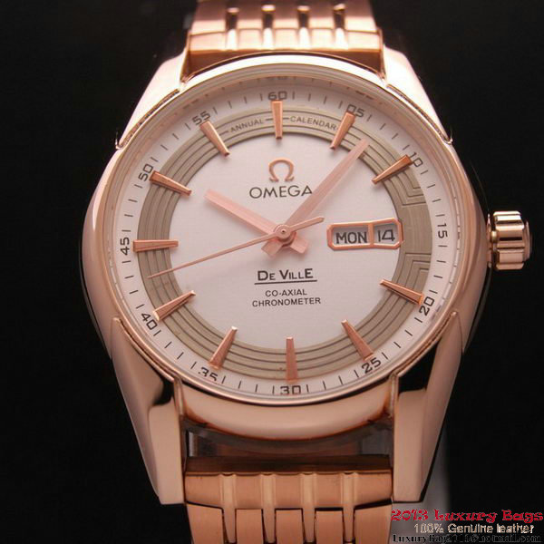 OMEGA DE VILLE HOUR VISION ANNUAL CALENDAR Red Gold on Red Gold Strap OM77128 OMEGA DE VILLE HOUR VISION ANNUAL CALENDAR Red Gold on Red Gold Strap OM77128
