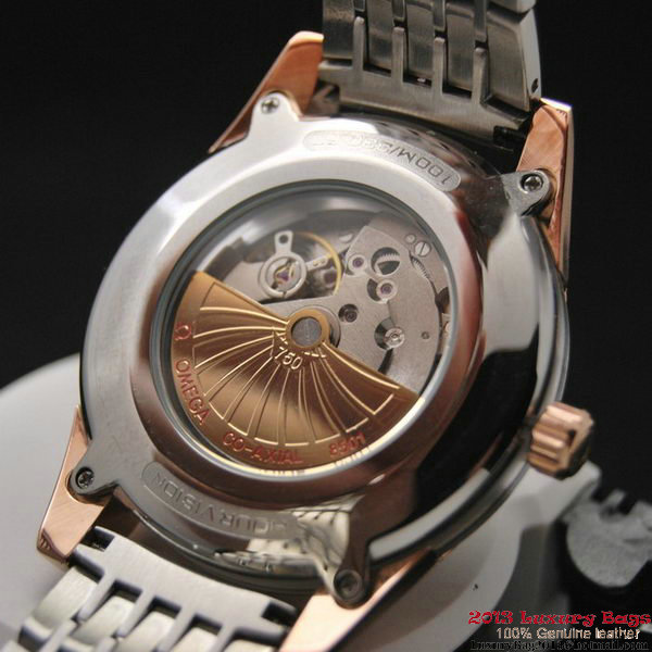 OMEGA DE VILLE HOUR VISION ANNUAL CALENDAR Red Gold on Steel Strap OM77127 OMEGA DE VILLE HOUR VISION ANNUAL CALENDAR Red Gold on Steel Strap OM77127