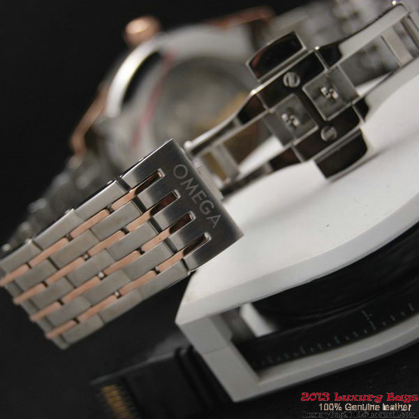 OMEGA DE VILLE HOUR VISION ANNUAL CALENDAR Red Gold on Steel Strap OM77127 OMEGA DE VILLE HOUR VISION ANNUAL CALENDAR Red Gold on Steel Strap OM77127