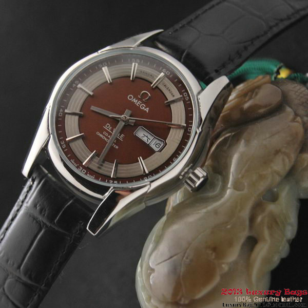 OMEGA DE VILLE HOUR VISION ANNUAL CALENDAR Steel on Black Leather Strap OM77110 OMEGA DE VILLE HOUR VISION ANNUAL CALENDAR Steel on Black Leather Strap OM77110