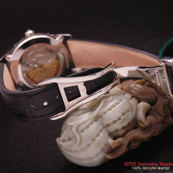 OMEGA DE VILLE HOUR VISION ANNUAL CALENDAR Steel on Black Leather Strap OM77112 OMEGA DE VILLE HOUR VISION ANNUAL CALENDAR Steel on Black Leather Strap OM77112