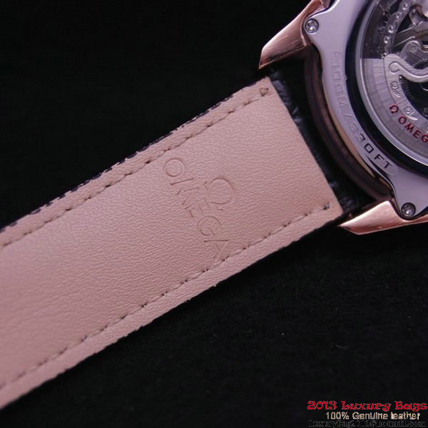 OMEGA DE VILLE Tourbillon Watches Red Gold on Black Leather Strap Om7014 OMEGA DE VILLE Tourbillon Watches Red Gold on Black Leather Strap Om7014