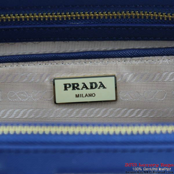 2013 Prada Saffiano Tote Bag 1801 Blue