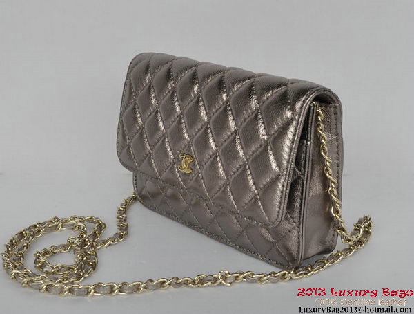 Chanel A33814 Silver Sheepskin Leather Flap Bag Gold Chanel A33814 Silver Sheepskin Leather Flap Bag Gold