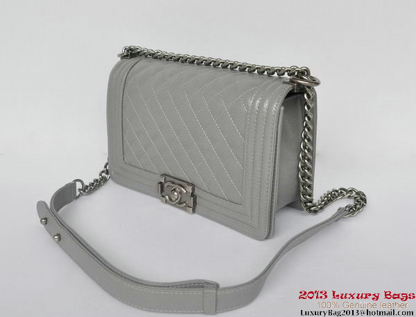 Boy Chanel Flap Shoulder Bag Classic Cannage Patterns A67086 Grey Boy Chanel Flap Shoulder Bag Classic Cannage Patterns A67086 Grey