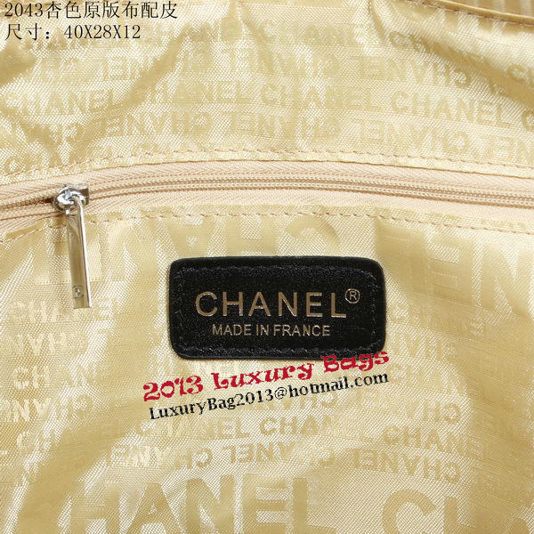Chanel Medium Canvas Shopping Bag A2043 Apricot Chanel Medium Canvas Shopping Bag A2043 Apricot