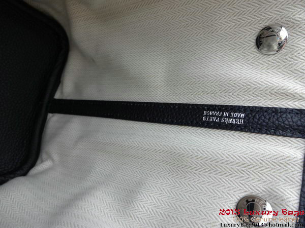 Hermes Garden Party 30CM Bag Fabric Black Hermes Garden Party 30CM Bag Fabric Black