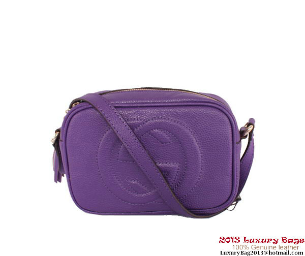 Gucci Soho Calfskin Leather Disco Bag 308364 Violet