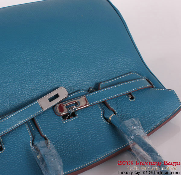 Hermes Birkin 35CM Tote Bag Clemence Leather H-35 Blue