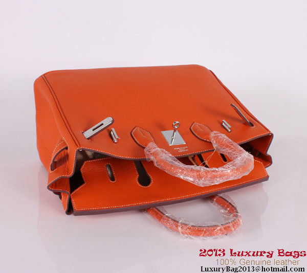 Hermes Birkin 35CM Tote Bag Clemence Leather H-35 Orange Hermes Birkin 35CM Tote Bag Clemence Leather H-35 Orange