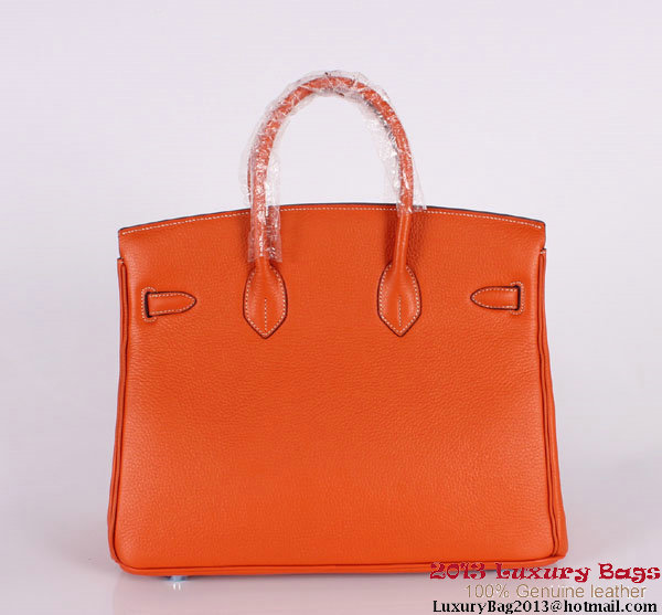 Hermes Birkin 35CM Tote Bag Clemence Leather H-35 Orange Hermes Birkin 35CM Tote Bag Clemence Leather H-35 Orange