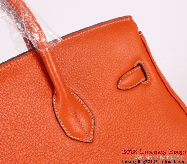 Hermes Birkin 35CM Tote Bag Clemence Leather H-35 Orange Hermes Birkin 35CM Tote Bag Clemence Leather H-35 Orange