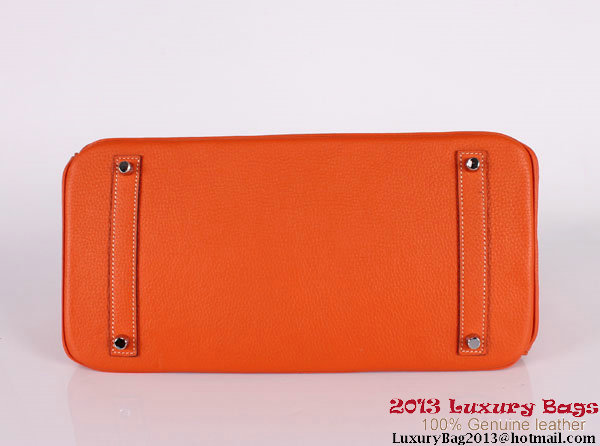 Hermes Birkin 35CM Tote Bag Clemence Leather H-35 Orange Hermes Birkin 35CM Tote Bag Clemence Leather H-35 Orange