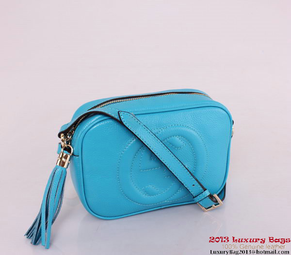 Gucci 308364 Soho Calf Leather Disco Bag Blue Gucci 308364 Soho Calf Leather Disco Bag Blue