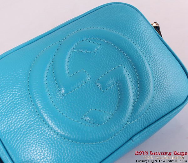 Gucci 308364 Soho Calf Leather Disco Bag Blue Gucci 308364 Soho Calf Leather Disco Bag Blue
