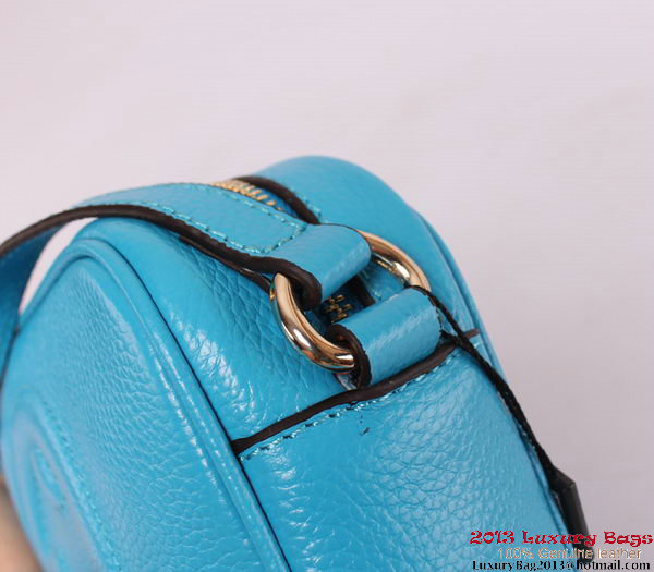 Gucci 308364 Soho Calf Leather Disco Bag Blue Gucci 308364 Soho Calf Leather Disco Bag Blue