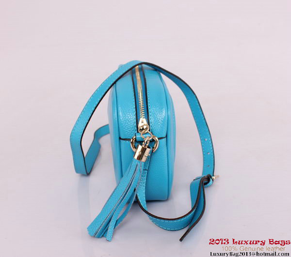 Gucci 308364 Soho Calf Leather Disco Bag Blue Gucci 308364 Soho Calf Leather Disco Bag Blue