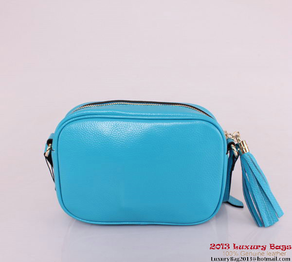 Gucci 308364 Soho Calf Leather Disco Bag Blue Gucci 308364 Soho Calf Leather Disco Bag Blue