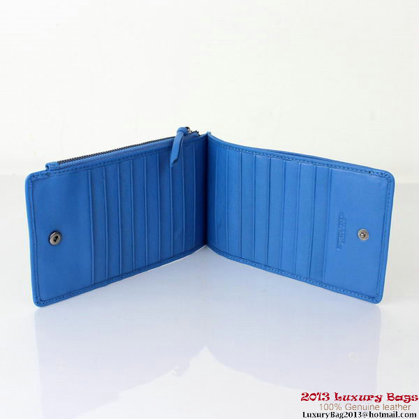 Bottega Veneta Intrecciato Light Calf Card Case BV188 Blue Bottega Veneta Intrecciato Light Calf Card Case BV188 Blue