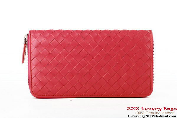Bottega Veneta Intrecciato Nappa Zippy Wallet BV1571 Peach Bottega Veneta Intrecciato Nappa Zippy Wallet BV1571 Peach