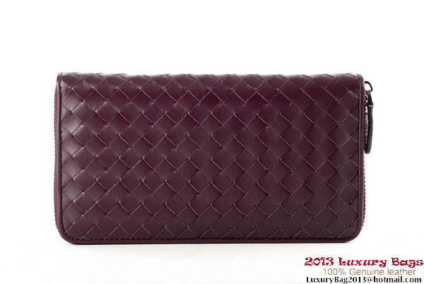 Bottega Veneta Intrecciato Nappa Zippy Wallet BV1571 Wine Bottega Veneta Intrecciato Nappa Zippy Wallet BV1571 Wine