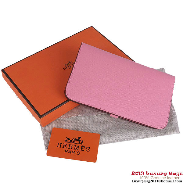 Hermes Dogon Wallet Saffiano Leather Travel Case H001 Pink Hermes Dogon Wallet Saffiano Leather Travel Case H001 Pink