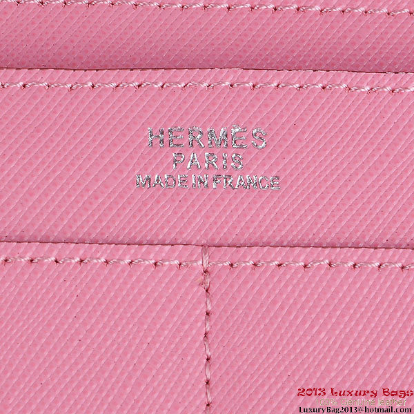Hermes Dogon Wallet Saffiano Leather Travel Case H001 Pink Hermes Dogon Wallet Saffiano Leather Travel Case H001 Pink
