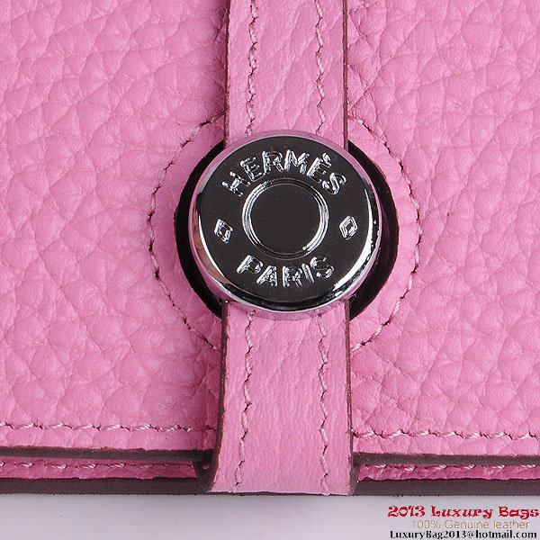 Hermes Dogon Wallet Clemence Leather Travel Case H001 Pink Hermes Dogon Wallet Clemence Leather Travel Case H001 Pink