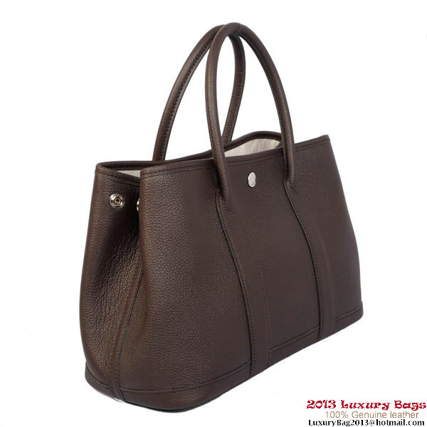 Hermes Garden Party 30CM Bag Calf Leather A1288 Brown Hermes Garden Party 30CM Bag Calf Leather A1288 Brown