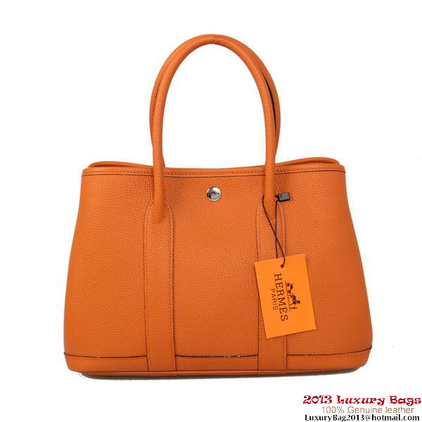 Hermes Garden Party 30CM Bag Calf Leather A1288 Orange Hermes Garden Party 30CM Bag Calf Leather A1288 Orange