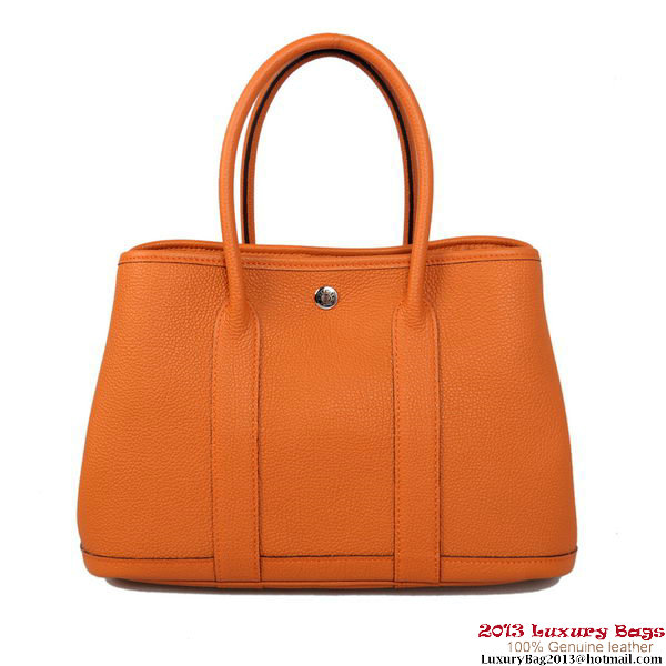 Hermes Garden Party 30CM Bag Calf Leather A1288 Orange Hermes Garden Party 30CM Bag Calf Leather A1288 Orange