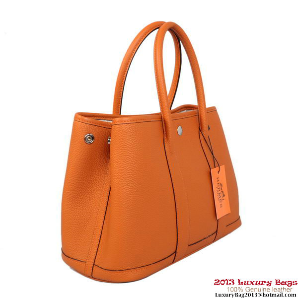 Hermes Garden Party 30CM Bag Calf Leather A1288 Orange Hermes Garden Party 30CM Bag Calf Leather A1288 Orange