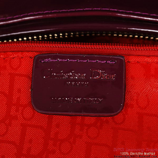 Lady Dior Bag mini Bag Patent Leather D9601 Purple Lady Dior Bag mini Bag Patent Leather D9601 Purple