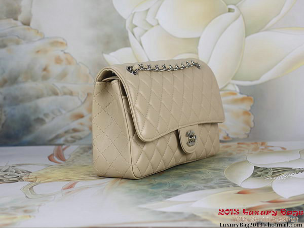Chanel 2.55 Classic Flap Bag Apricot Sheepskin Leather Silver Chanel 2.55 Classic Flap Bag Apricot Sheepskin Leather Silver