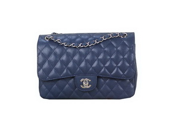 Chanel 2.55 Classic Flap Bag RoyalBlue Original Cannage Patterns Leather Silver Chanel 2.55 Classic Flap Bag RoyalBlue Original Cannage Patterns Leather Silver