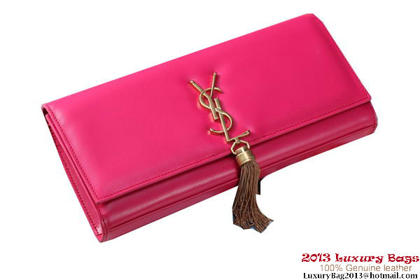 Yves Saint Laurent Classic Monogramme Tassel Clutch Bag Y041 Rose
