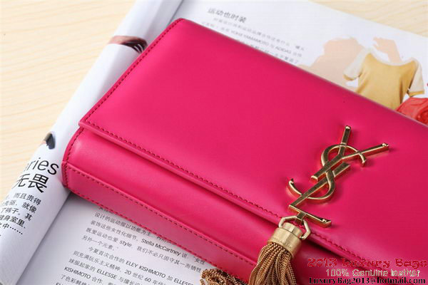 Yves Saint Laurent Classic Monogramme Tassel Clutch Bag Y041 Rose Yves Saint Laurent Classic Monogramme Tassel Clutch Bag Y041 Rose