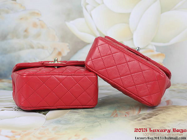 Chanel 1115 mini Classic Flap Bag Sheepskin Leather Red Chanel 1115 mini Classic Flap Bag Sheepskin Leather Red