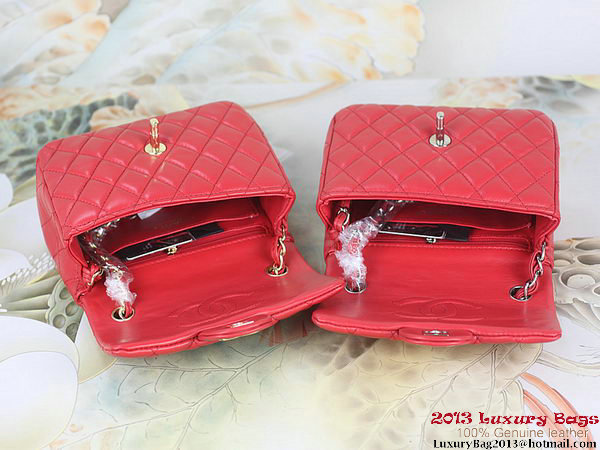 Chanel 1115 mini Classic Flap Bag Sheepskin Leather Red Chanel 1115 mini Classic Flap Bag Sheepskin Leather Red