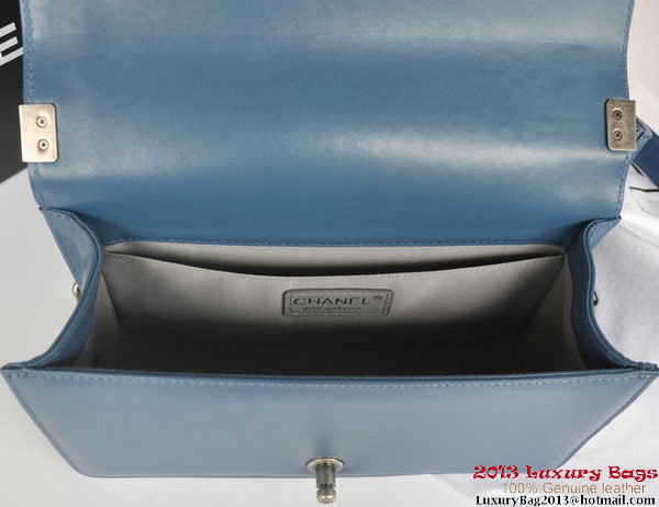 Boy Chanel Flap Shoulder Bag Original Sheepskin Leather A67086 Blue Boy Chanel Flap Shoulder Bag Original Sheepskin Leather A67086 Blue