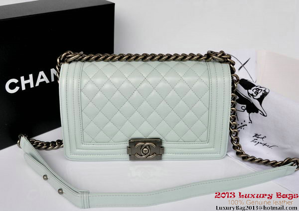 Boy Chanel Flap Shoulder Bag Original Sheepskin Leather A67086 Light Blue Boy Chanel Flap Shoulder Bag Original Sheepskin Leather A67086 Light Blue