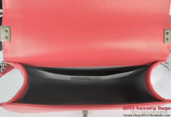 Boy Chanel Flap Shoulder Bag Original Sheepskin Leather A67086 Light Red