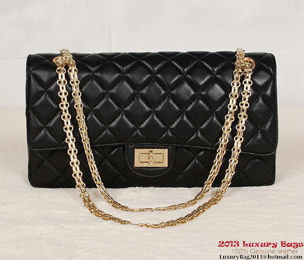 Chanel 1113 Classic Flap Bag Black Sheepskin Gold Chanel 1113 Classic Flap Bag Black Sheepskin Gold