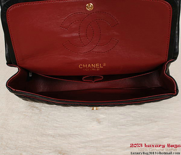 Chanel 2.55 Series Bag Black Sheepskin Leather 1112 Gold Chanel 2.55 Series Bag Black Sheepskin Leather 1112 Gold