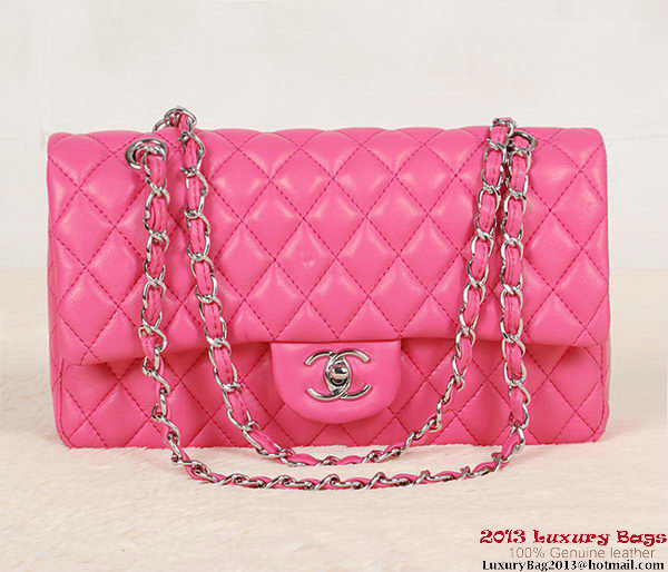 Chanel 2.55 Series Bag Rose Sheepskin Leather 1112 Silver Chanel 2.55 Series Bag Rose Sheepskin Leather 1112 Silver